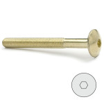 Tornillo Cabeza Bombata Allen Latonado 6-100 (100 uds.)