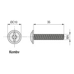 Tornillo Tirador Combo Zincado 4-35 (100 uds.)