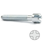 Tornillo Torres M8-60 Zincado 60Mm Medida Total: Cabeza+Rosca (100 uds.)