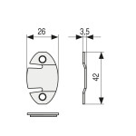 Placa Enganche Modulos Ovalado 42X26 (100 uds.)