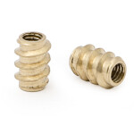 Tuerca Embutir Laton Rosca Madera D7X10 M4  Ideal P/Pomos Y Tiradores De Madera. (100 uds.)