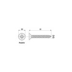 Tornillo Madera Cabeza Plana Pozidriv 5-80 +++ Rosca Parcial (200 uds.)