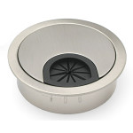 Pasacable Zmk Palma Ø80 H13,5 Niquel Satinado