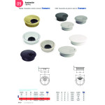 Pasacable Zmk Palma Ø80 H13,5 Niquel Satinado