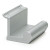 Soporte Colgador L60 H37 Plata Mate