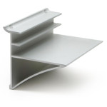 Soporte Est/Madera Espesor 25 L100 Plata Mate Cabeza Plana Con Pestaña De Sujeccion Superior.