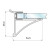 Soporte Estante Cristal Sp10 L50 Plata Mate Con Pestaña Superior De Sujeccion.