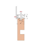 Perfil Soporte Central Plata Mate 3,5Mts Servicio En Barras De 3,5 Mts.