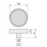 Sistema Magnetico Ferrita Iman D63X14 M8