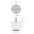 Pata Plastico Vaso Ø70 H65 M8X27 Cromo