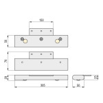 Pata Metal Albero Ovalado 50X25 L305 Cromo