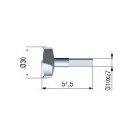 Fresa Bisagra Hw 30-57,5Mm Sx 317.300.12 Mango 10X26 Acople Rapido Rotacion Izquierda