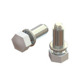 Pie Nivelador Regulable Triplo M6X24 Blanco  Tuerca + Tornillo M6-24 + Tapon Blanco (100 uds.)