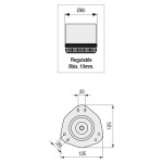 Jgo.4Patas Regulable Para Mesa Vigo 80-810 Cromo Mesa Fija