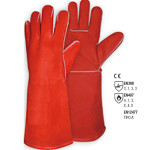 Guante Soldador Vacuno Rojo 40Cm T-9 (5 uds.)