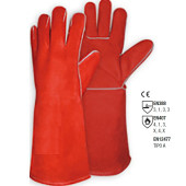 Guante Soldador Vacuno Rojo 40Cm T-9 (5 uds.)