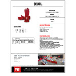Guante Soldador Vacuno Rojo 40Cm T-9 (5 uds.)