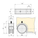 Rueda Nido Toscana Gris Espesor 30 Sin Freno Para Embutir. Sin Freno.