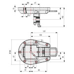 Pata Plegable A710 Ø50 Cromada Art.253R