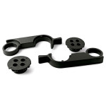 Conector Union Mesa Plástico Negro (4Pcs)