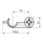 Conector Union Mesa Plástico Negro (4Pcs)