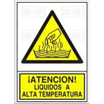 Señal 360 Adhesiva 148X105 ­Atencion! Liquidos A Alta Temperatura