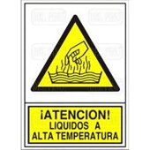 Señal 360 Adhesiva 148X105 ­Atencion! Liquidos A Alta Temperatura