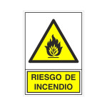Señal 319 Plast.420X297"Riesgo Incendio"