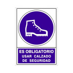 Señal 633 Plast.420X297"Obl.calzado Seg" Es Obligatorio Usar Calzado De Seguridad
