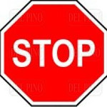 Señal Octogonal Fina Roja 50Cm "Stop"