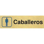 Placa Aluminio Oro 150X45 "Caballero"
