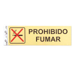 Placa Alum.oro 150X45 "Prohibido Fumar"