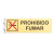 Placa Alum.oro 150X45 "Prohibido Fumar"