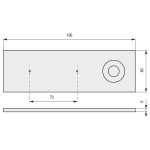 Foco Cob Led 3,5W 60X190Xh5 Aluminio Plata Faston Jst, Cable 1,5Mt, 12V, Sin Transform.
