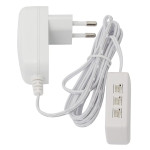 Transformador Enchufe 6W Led 12V 6Vias Cable Red 2Mts. Conexion Regleta Jst.
