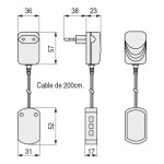 Transformador Enchufe 6W Led 12V 6Vias Cable Red 2Mts. Conexion Regleta Jst.