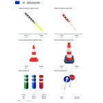 Baliza Plastico 200X750Mm Reflex Azul Utiliza Llave 390.4,Taco Y Broca 14Mm.