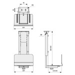Soporte De Cpu De Ordenador Vertical Para Mesa 340-540Mm Acabado Cromo Mate