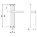 Manilla Inox-Art Quiron 220X45 T/Visto