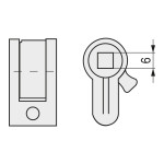 Adaptador P/Bombillo Cuadradillo 6Mm