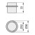 Tope Puerta Adh.cilind.metacrilato G/Ngr 32X33Mm B90180H