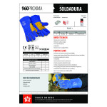 Guante Soldador Mig Crupon Azul Pulgar Reforzado  960 Proxima Talla-9 (5 uds.)