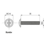 Tornillo Tirador Combo Negro 4-35 (1000 uds.)
