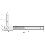 Guia Puerta Oculta Tv Fliter 400Mm Zincado