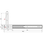 Guia Puerta Oculta Tv Fliter 450Mm Zincado