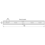 Barra Union Fliter 700 Para Guia Oculta Zincado (+ 4 Tornillos M4X6 Incluidos)