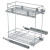 Botellero+Cesta Partner M450 Cromo C/Gui Guia Muss Hettich E.parcial, Fij.lateral.