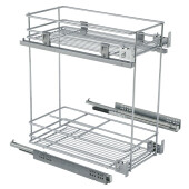 Botellero Extraíble Lateral Partner M600 Cromado Con Guías Hettich