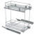 Botellero Extraíble Lateral Partner M600 Cromado Con Guías Hettich