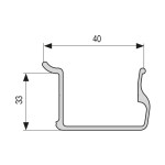 Bandeja Portaobjetos A40 L330 Plata Mate